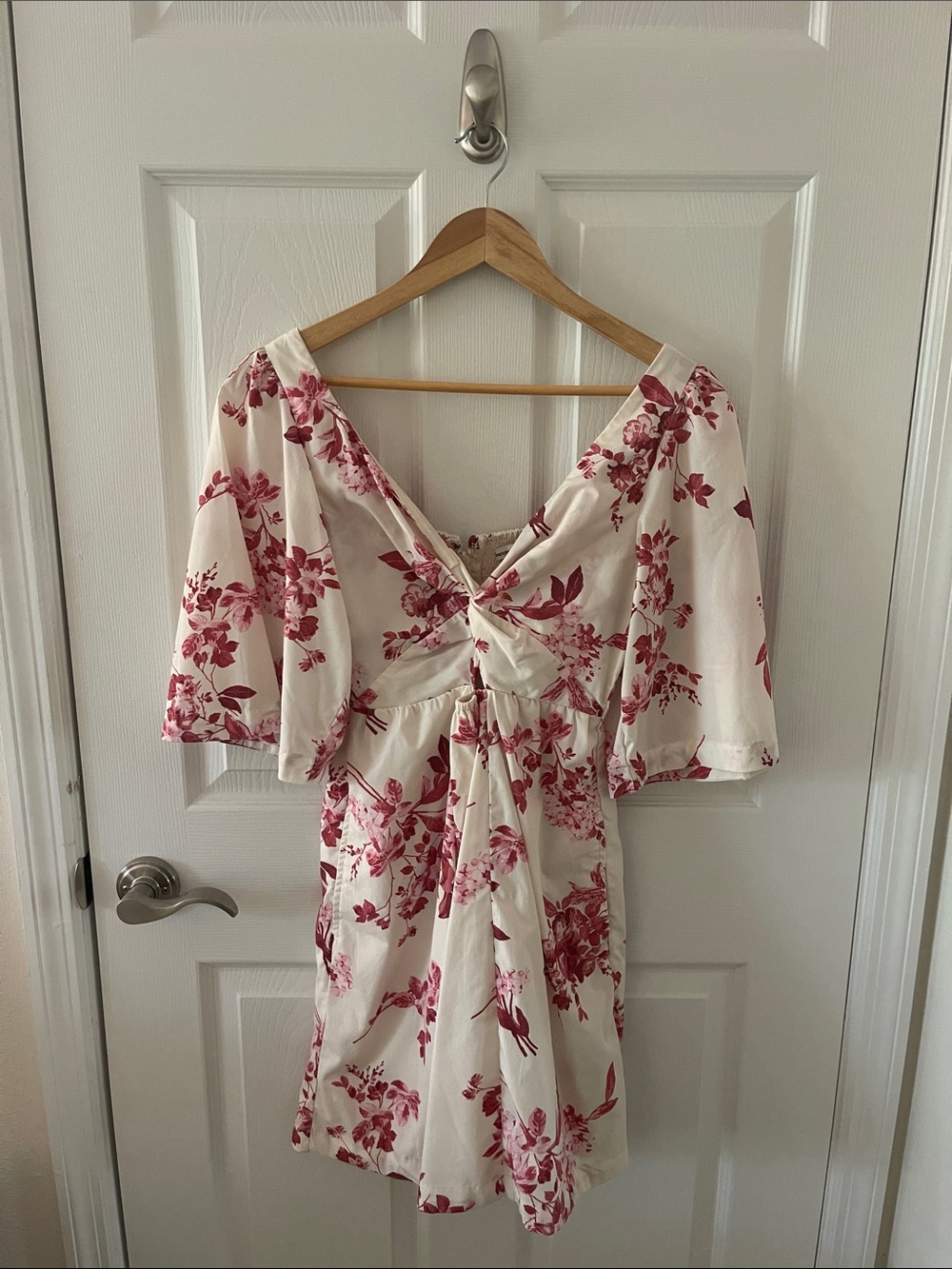 NWT Abercrombie & Fitch Cutout Poplin Short Sleeve Mini Dress